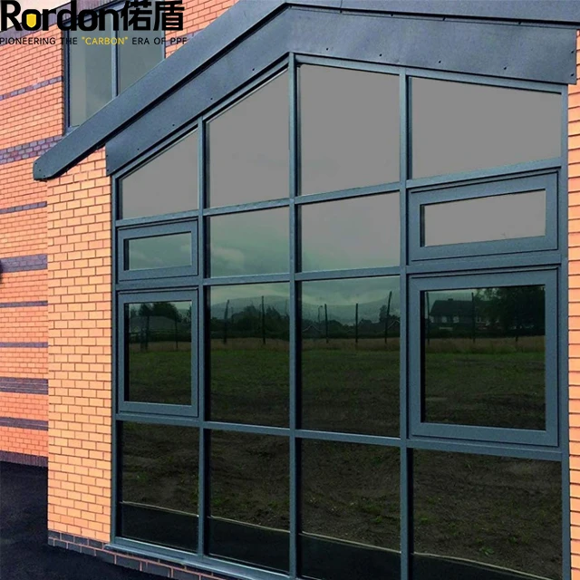 1 52*30 м VLT5 % одностороннее черное серебряное строительное стекло с солнечным управлением отражающий зеркальный эффект декоративная Тонировочная пленка для окон