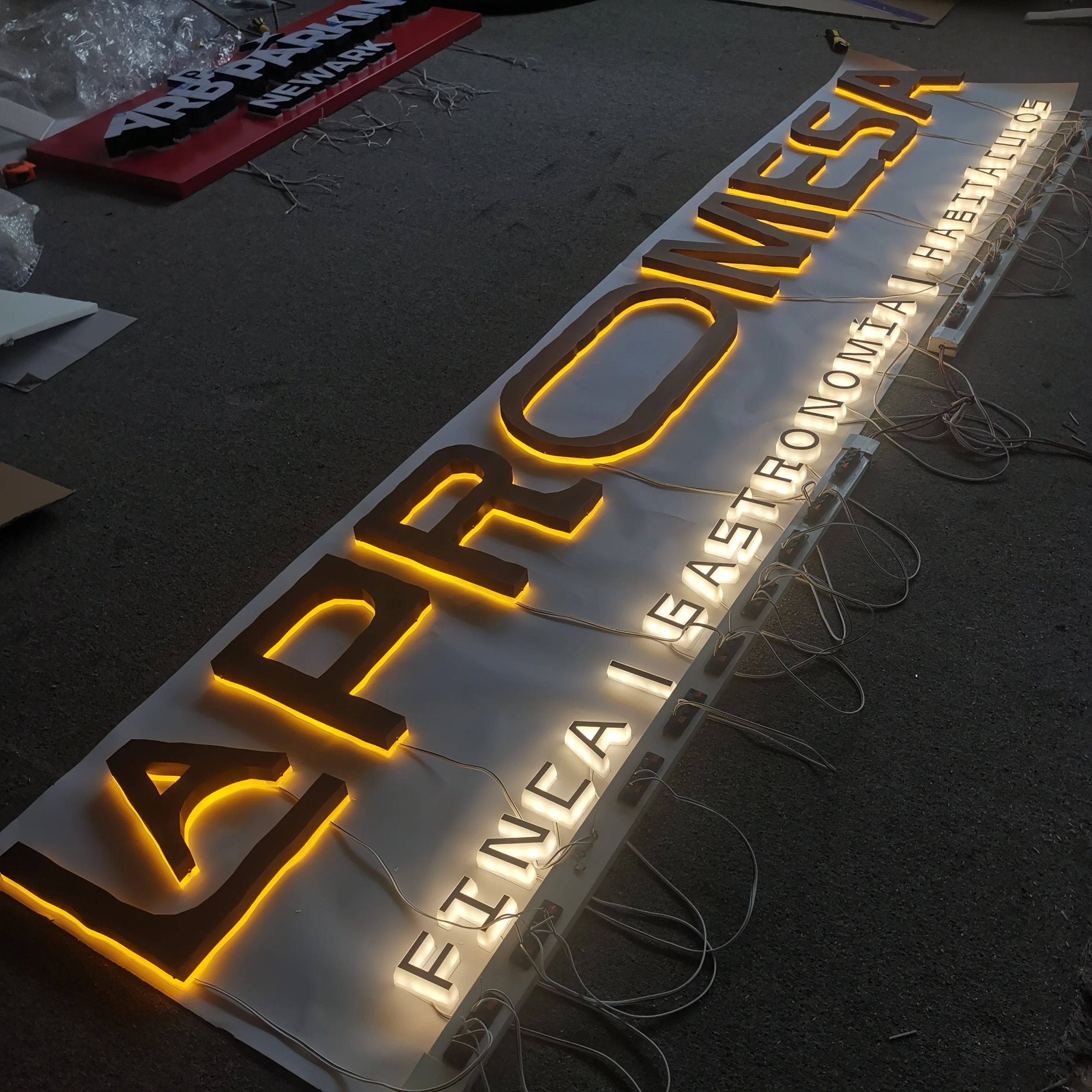 Glossy Face Backlit Letter Sign Custom Led Letter Sign 3D Lighted up ...