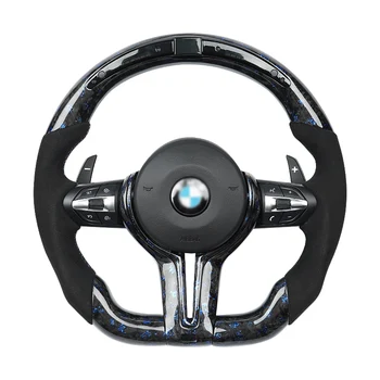 Car Steering Wheel Fit For Bmw F30 F35 F80 F15 F16 F25 M2 M3 M4 Led Carbon Fiber Steering Wheel To M Performance Steering Wheel