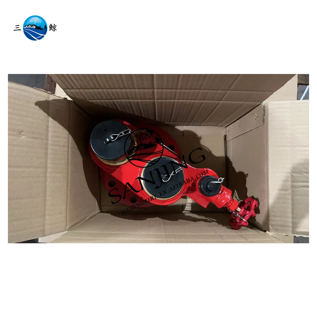 Hot Sales Red Painted Siamese 4 Ways Fire Department Connection With Drain Valve Fire Water Pump Connector