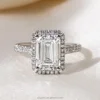 18K White-4ct moissanite