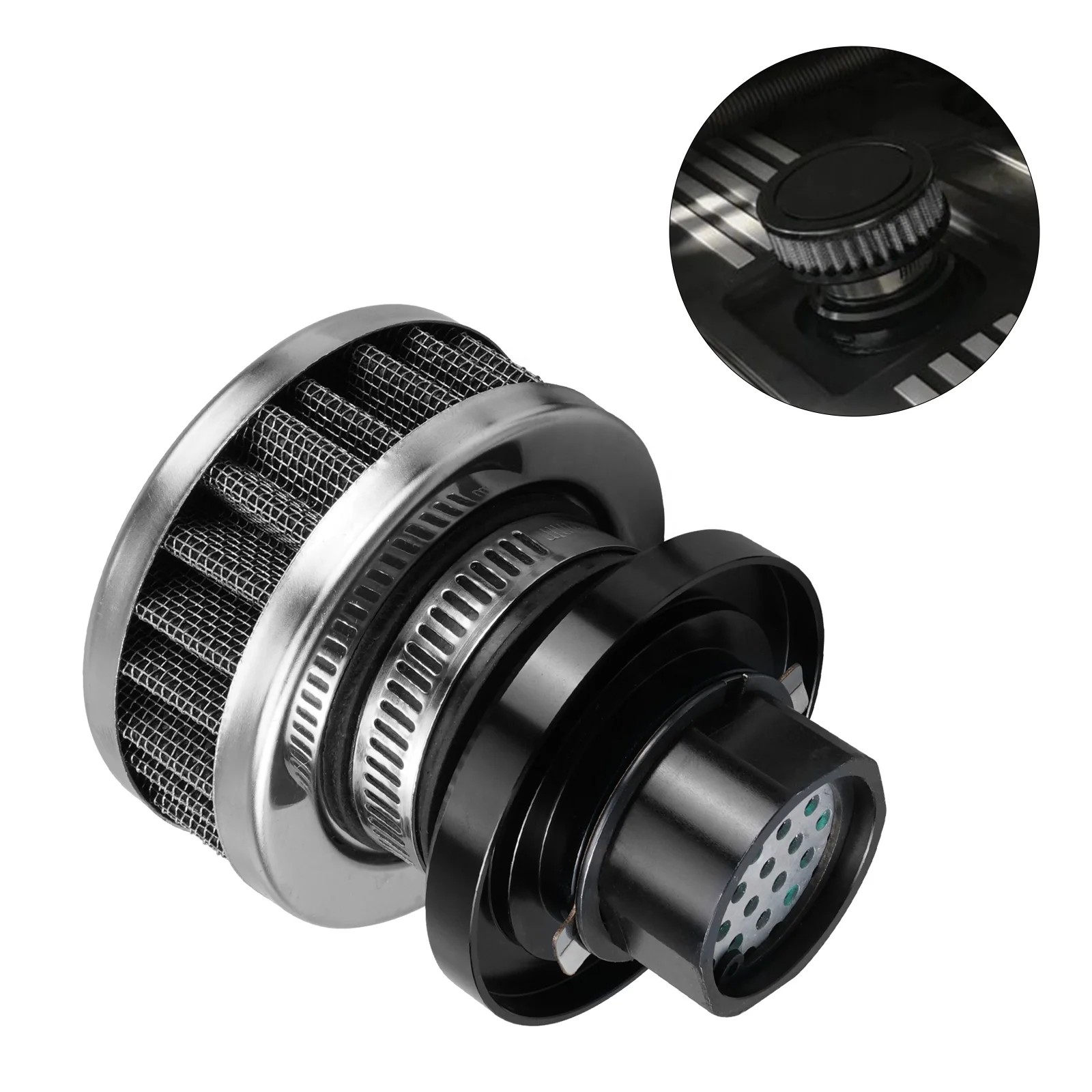 Bevinsee N54 Aluminium Oil Fill Crankcase Breather Cap Cover for BMW