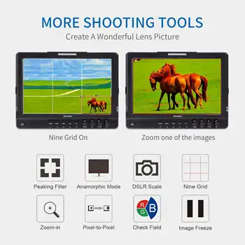 FEELWORLD FW1018V1 Camera Monitor 10.1 Inch 1920x1200 IPS Peaking Focus Assist Waveform Factory Price Wholesale detail image