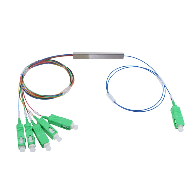 UT-King Factory FTTH 1*5 1x5 Uneven 80:20 Fiber Optic Mini Type Divisor PLC Splitter with SC UPC/APC Connector 1:5 PLC Splitter