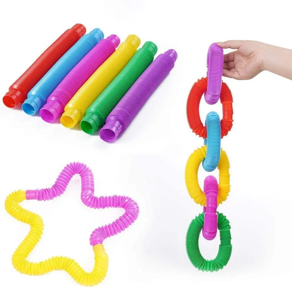 Fidgets Pipe Autism Sensory Pop Tubes Adult Colorful Stress Relief ...