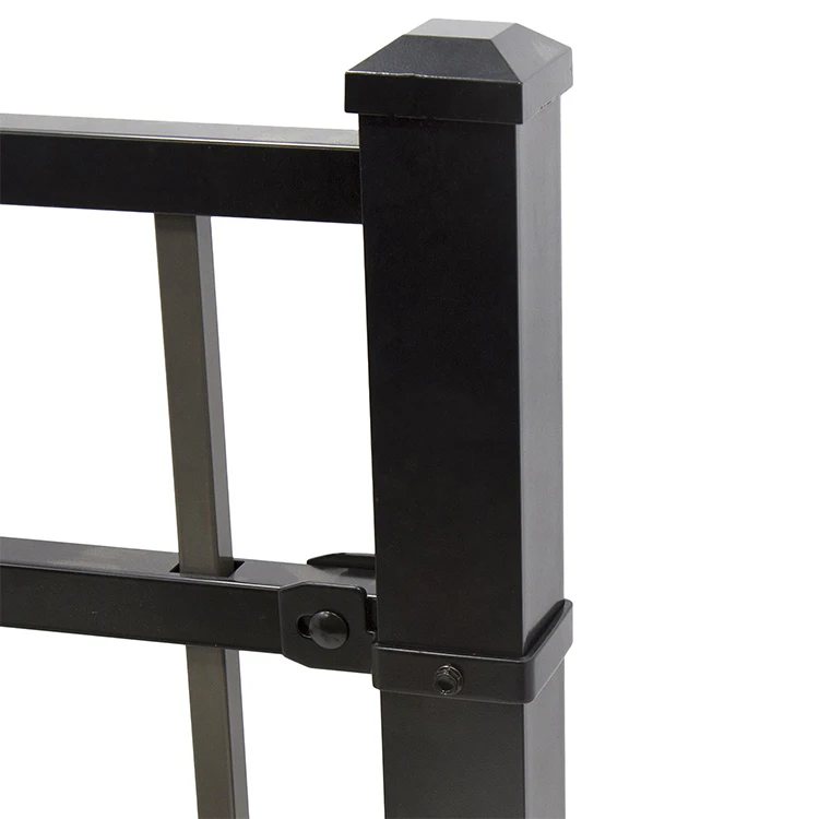 Fence Hardware Metal Square Post Support Fence Post Mounting Bracket High Quality Iron Steel Modern Garden Fence Powder Coated