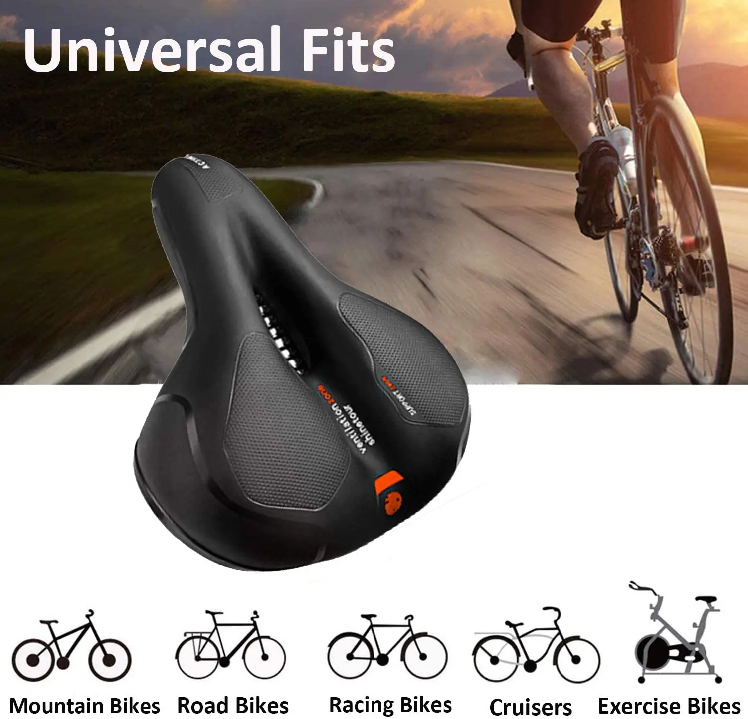 Oversized Universal Fit Comfort Bike Seat