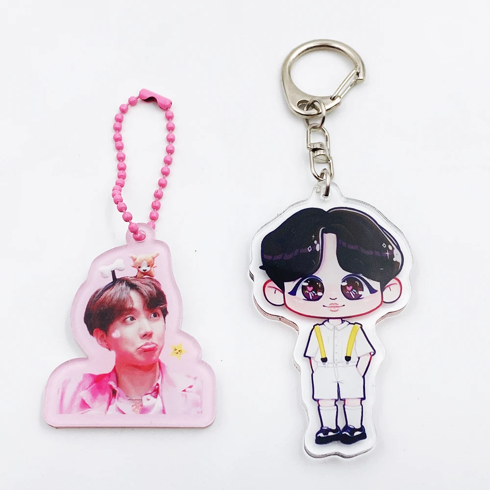 Акриловый брелок для ключей от производителя на заказ Kpop мультяшный цинковый сплав цифровая печать под заказ пластиковый брелок для телефона 7 дней