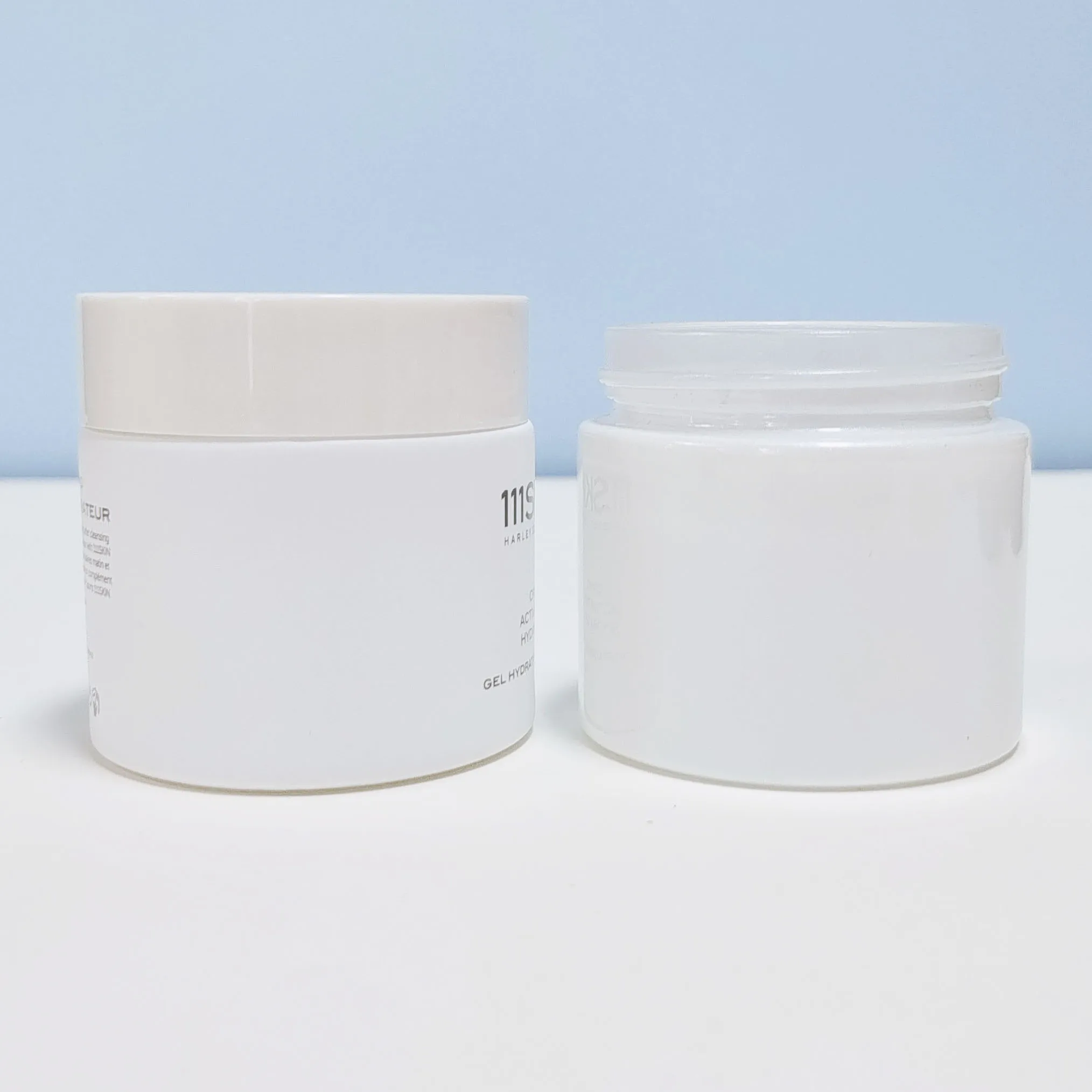 Luxury Cosmetic Balm Clay Mask 30ml 50ml 100ml 30g 50g 100g Frosted Blue Green Glass Cream Jars With Silver Metal Lid