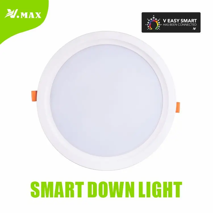 Умный светодиодный потолочный светильник VMAX, круглая Встраиваемая лампа направленного света, алюминиевый комнатный cob светильник, 30 Вт