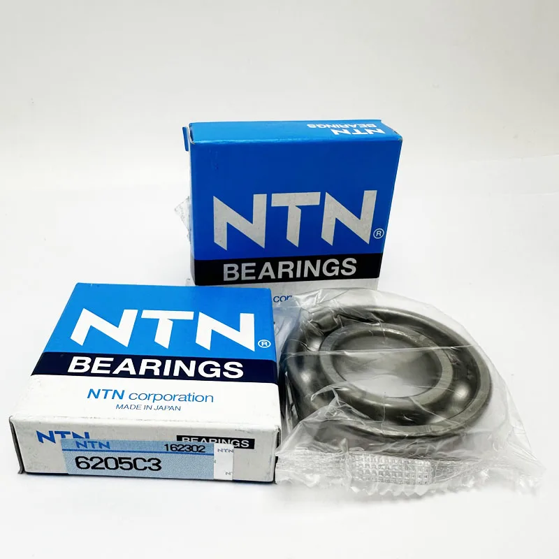 NTN 6205 Japan Original Deep Groove Ball Bearing Single Row Precision Steel  Cage Sealed and Open Type Options