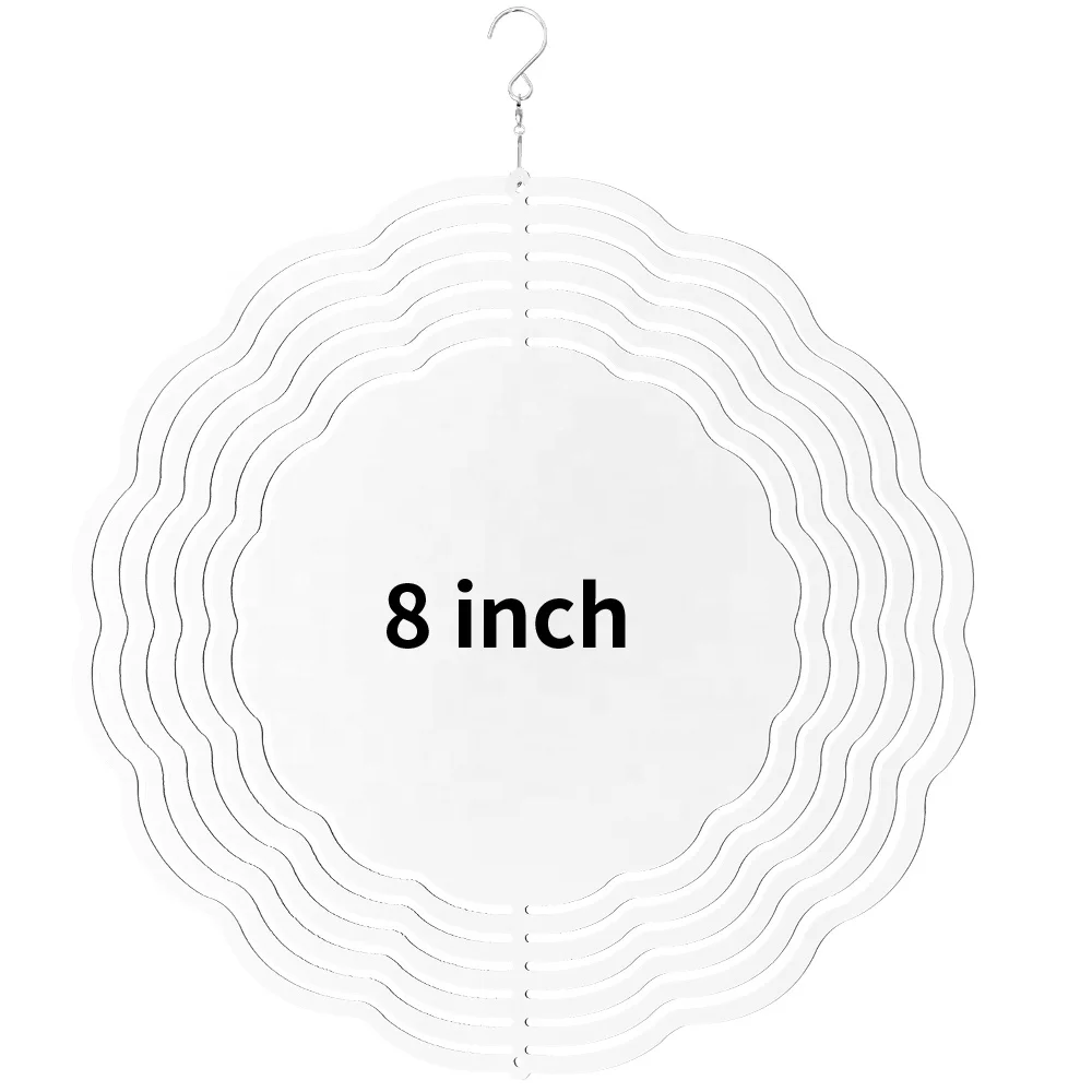3er Pack Sublimation Windspinner-Rohlinge Aus Aluminium – 20,3 Cm (8 Zoll), Doppelseitig Bedruckbar, UV-beständig, Für Garten-Deko