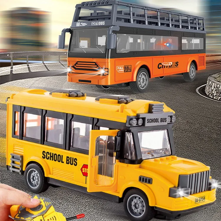 Remote Control School Bus Open Door Bus Simulation Car Toy - Buy School ...