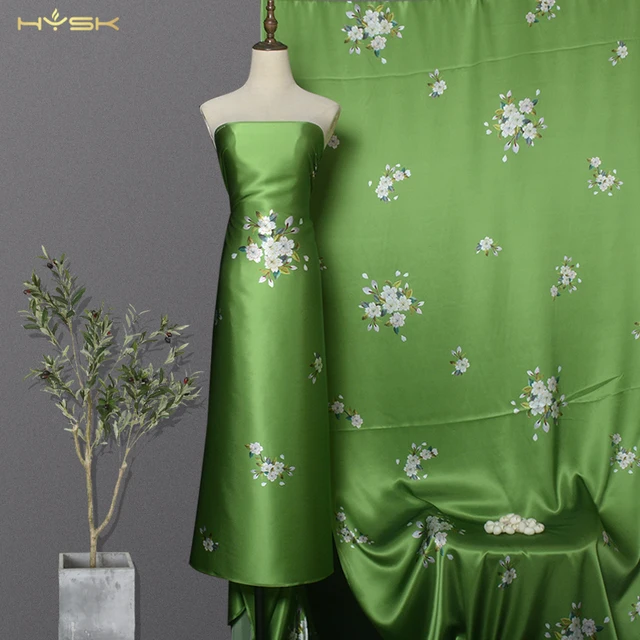 silk materials chinese floral pattern textiles digital print manufacturer tissu en de soie 100% silk satin fabric motif africain