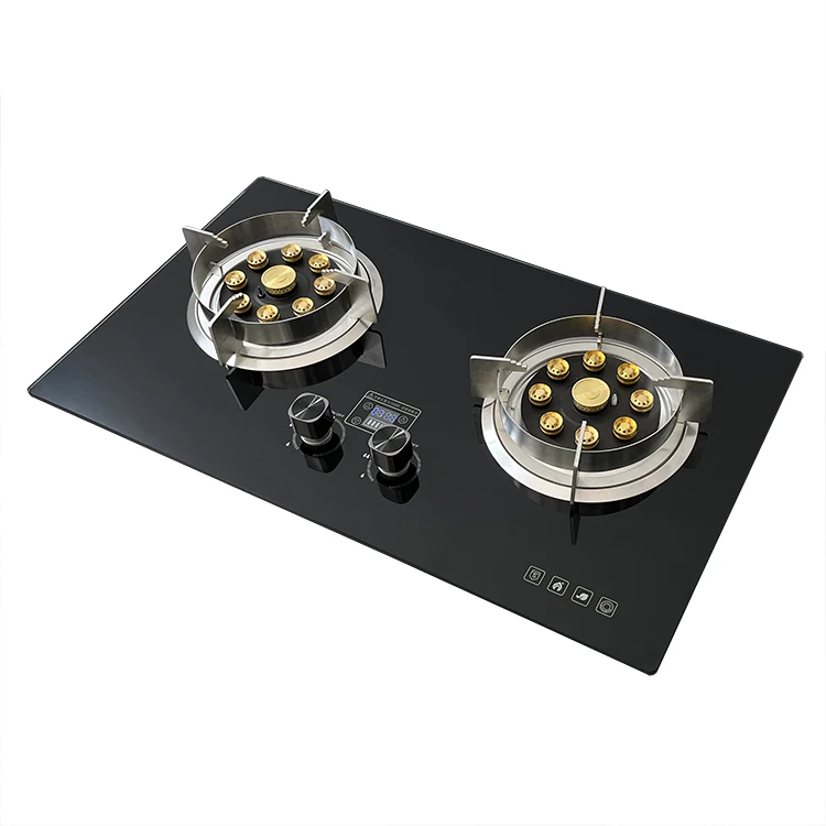 Table Top Smart Cooktops Touch Screen Cooking Stove Fierce Fire Wok 2 burner Digital Gas Cooker