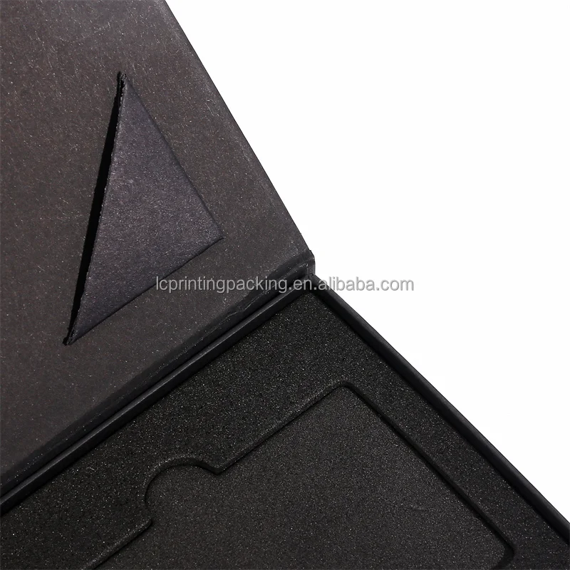 Custom 2-Slot Cardboard Gift Box with Magnet Closure for VIP NFC Credit Cards Features Matt Lamination and Embossing