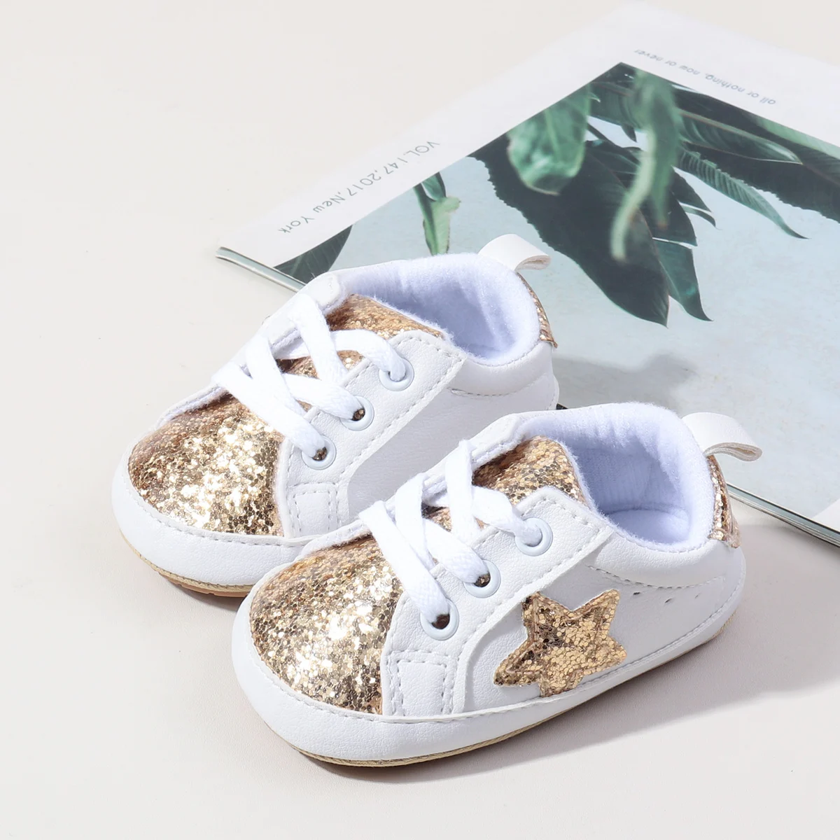 Bling Design Baby Toddler Sport Unisex Shoes Baby Walking Shoes TPR Anti-slip Outsole factory