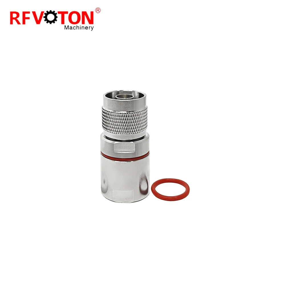 Nickel Plated N Male Connector Copper Welding Straight Plug Clamp Type for LMR600 Cable RF Applications