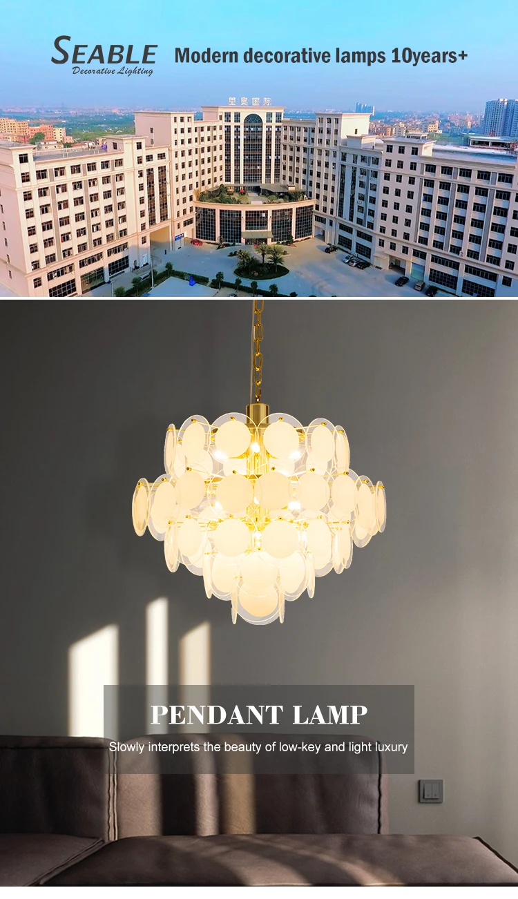 Wholesale Indoor Decoration Living Room Dining Room Glass LED Pendant Lamp