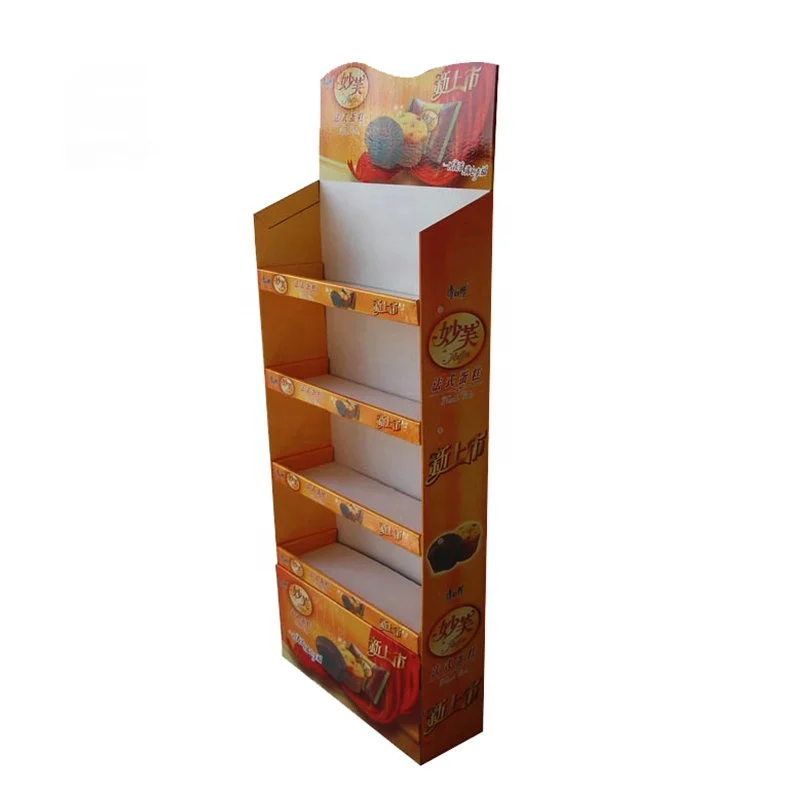 OEM Custom POP Retail Promotion Paper Display Stand Customizable Paper Cardboard Floor Display Shelves