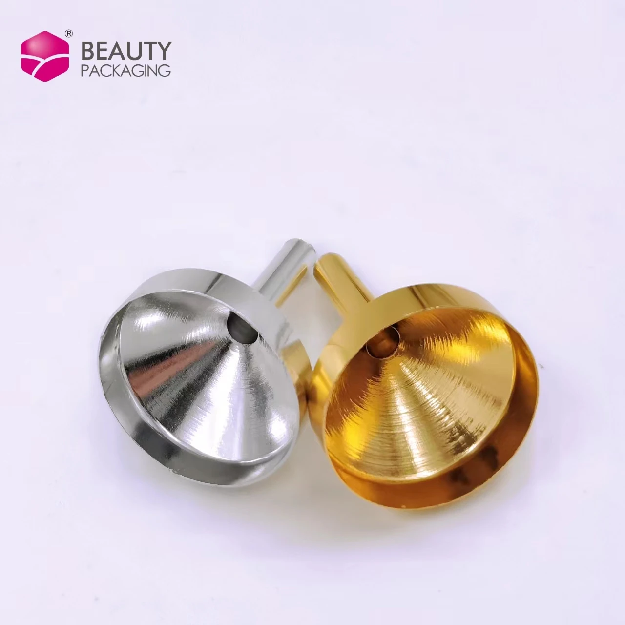 Wholesale in Stock Mini Perfume Refill Gold Silver Black Aluminum Metal Funnel