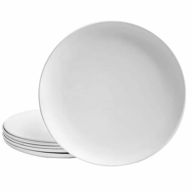 Custom Logo Unbreakable Round Plastic Melamine Dinner Dishes Plates for Indoors and Outdoors