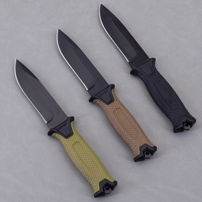 Factory Direct Custom Fixed Blade Outdoor Tactical Knife Stainless Steel Camping Survival Knife with Sheath