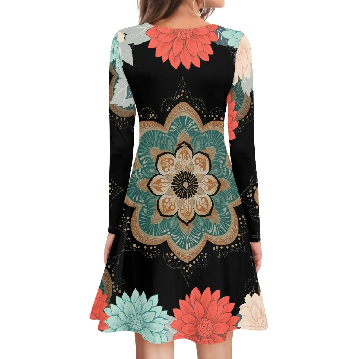 Custom Ethiopia Clothes Women Long Sleeve Dress Casual Dresses All Over Dresses V Neck A-line Elegant Fashion Women's Vestidos Custom Ethiopia Clothes Women Long Sleeve Dress Casual Dresses All Over Dresses V Neck A-line Elegant Fashion Women's Vestidos