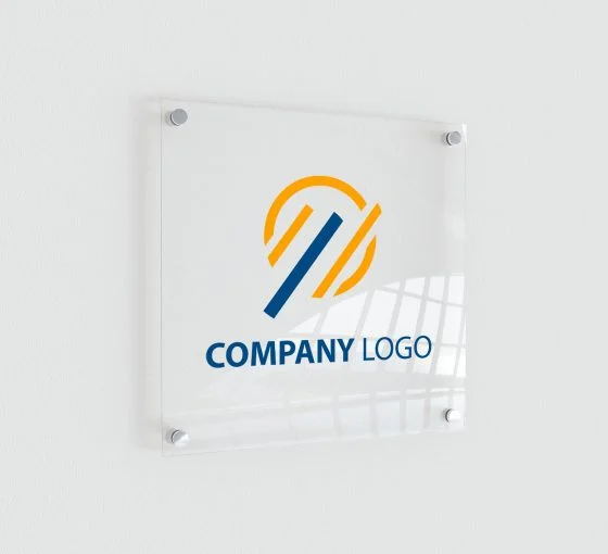 Custom LOGO Print House Number Street Name Standoff Acrylic Signage