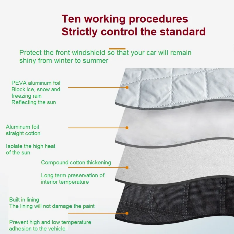 Чехол для лобового стекла автомобиля мороза снега льда белого цвета водонепроницаемый чехол велосипеда тяжелый пакет из полипропилена 124 паук (348 _) 60 специальных универсальных