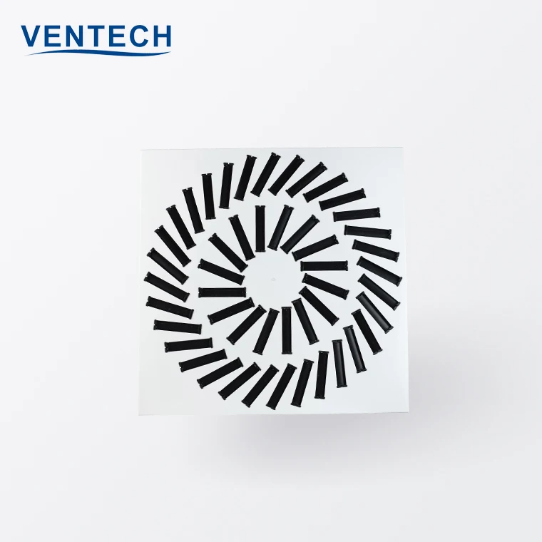 Wholesale Customized Size HAVC System Square Swirl Air Diffuser for Ceiling Ventilation
