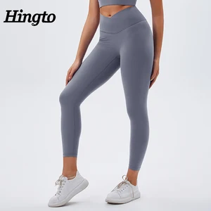 Sustainable Yoga Pants Soft Yoga Leggings Breathable Custom Women's Sports Leggings Elastic V Waist Yoga Legging for Women 2026