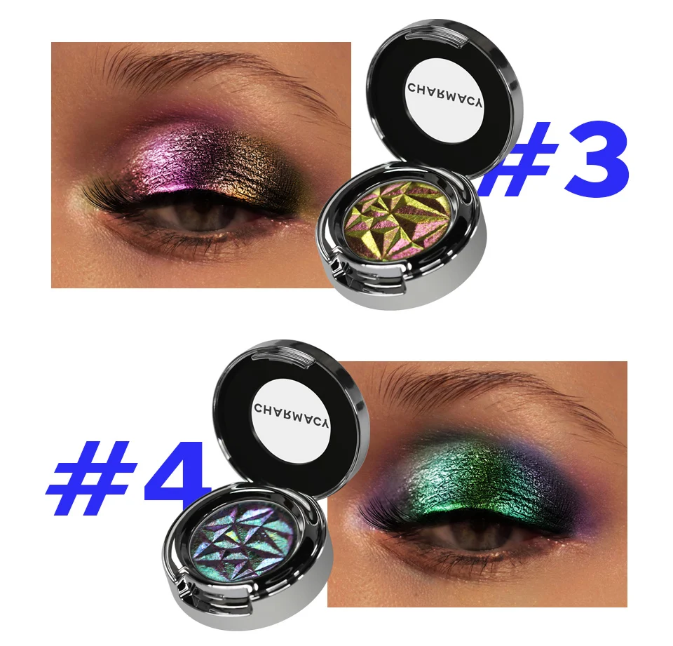 Multi Chrome Eyeshadow Duo Chrome Eye Makeup Palette Cameleon Pressed