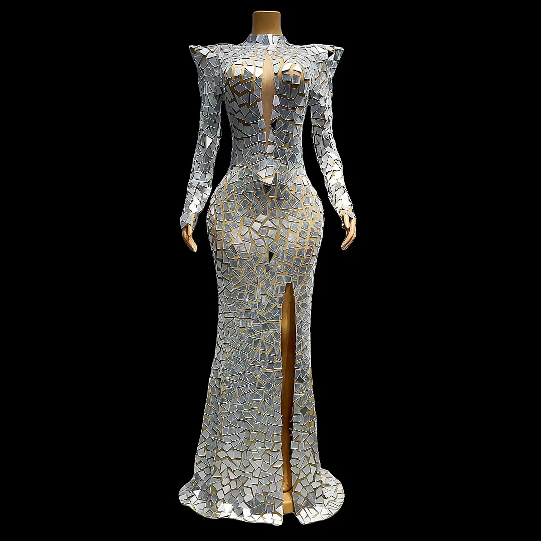 Vestido Elegant Sequin Birthday Wedding Dinner Party Dress Lady Sexy High  Slit Prom Mermaid Dress Women Formal Evening Dresses
