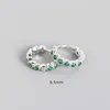6.5mm oro bianco pietra verde