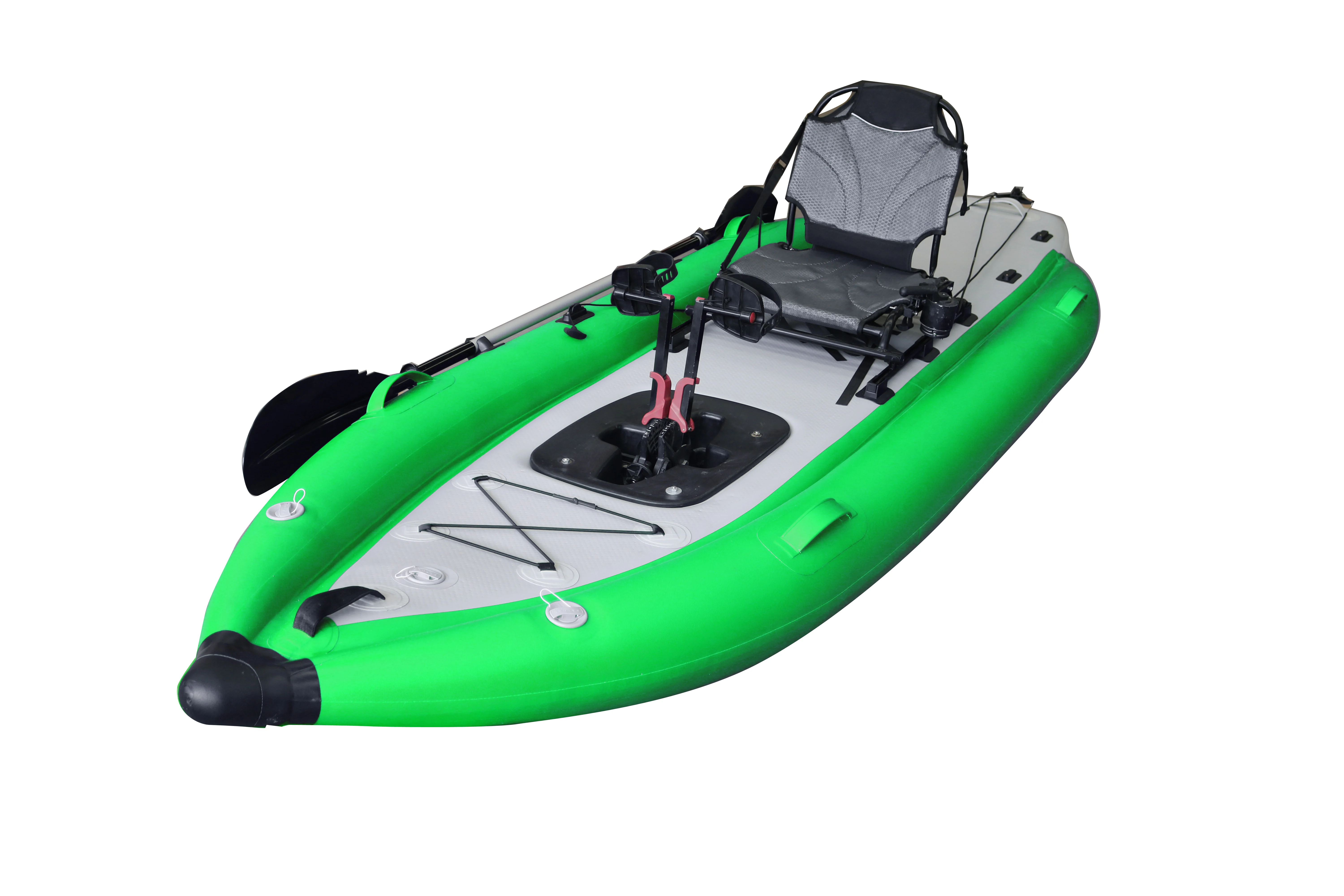 Vicking 2023 Pedal Kayak Inflatable with Pedal Drive,rudder System,aluminum New Design Single Seat Fishing Seat PVC Material