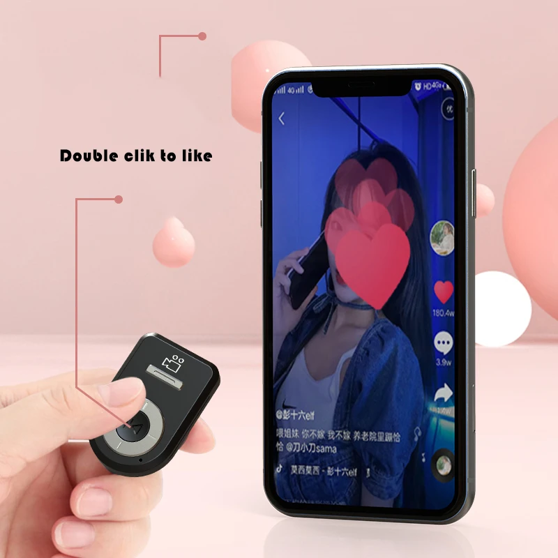 Mobile Phone Remote Control Wireless Self Timer Video Page Turning Shutter Wireless Remote for Kindle Tik Tok IOS and Android