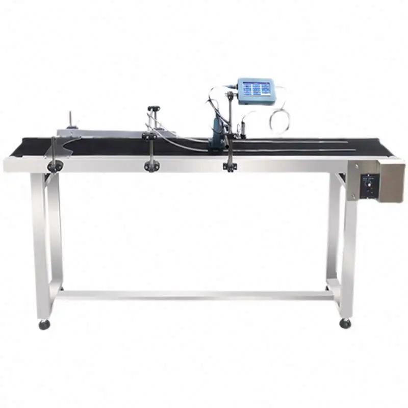 TEBAK Factory price Fully Automatic for Solvent Inkjet Printer for Batch Number & Logo Print on Labels & Cards with Conveyor