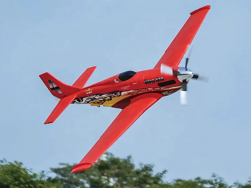 FMS P-51マスタングV2レーサーRCスポーツプレーンミスアメリカPNP、4