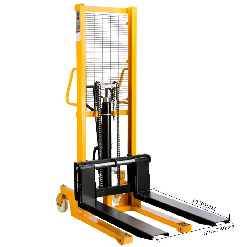 Hand Fork Lift 1.5t Stacker 3000kg Hydraulic Hand Manual Lifting Pallet ...