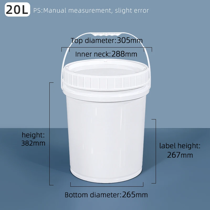 20l Plastic Bucket With Screw Lid Top For Veterinary Medicine House