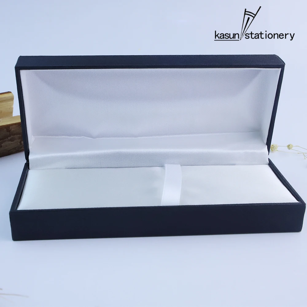 Fancy Business Pen Box Black with White Soft Fabric for Packing Gift Pens