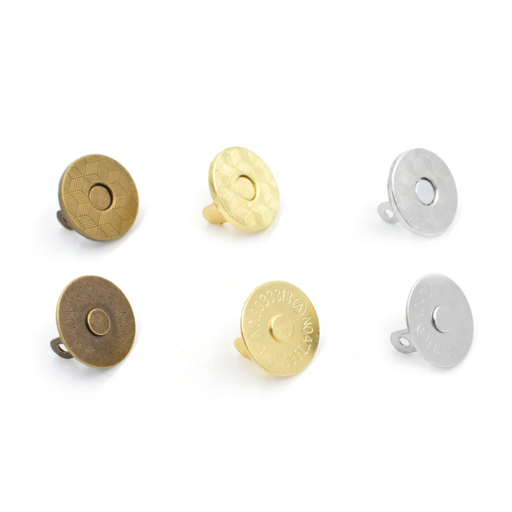 Magnetic Button Clasp, 14mm 18mm Magnetic Buttons Snap Button Magnetic  Clasp Bronze, Silver-20 Pcs