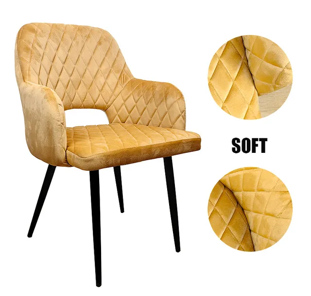 2024 New Design Affordable Price Dressing Room furniture Dinning Velvet Chair Mid-Back Armchair Custom Bar Chairs