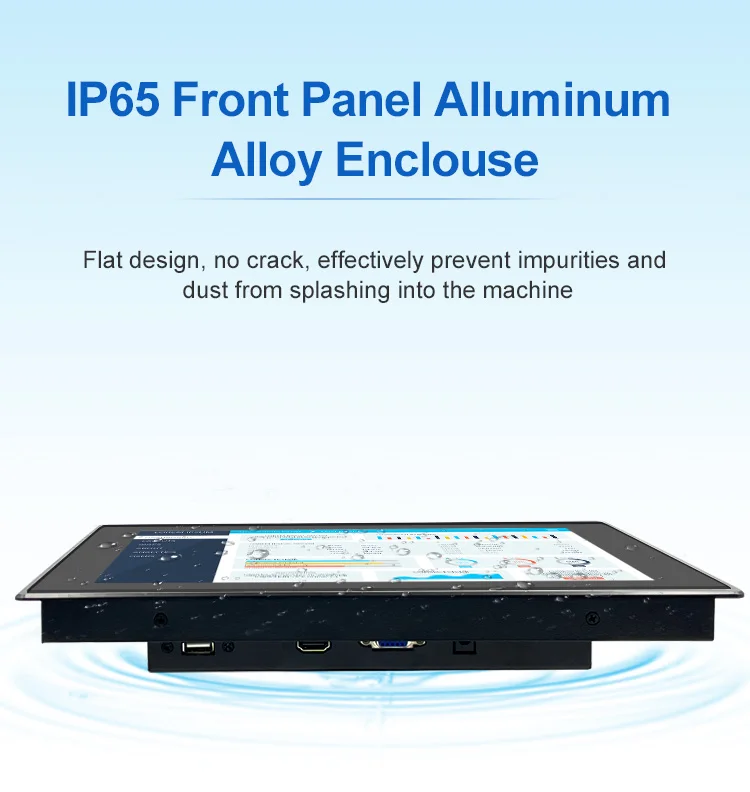12 Inch 1024*768 VGA Non Touch square Screen Metal Aluminum TFT Embedded Pure Flat OEM ODM Industrial LCD Monitor
