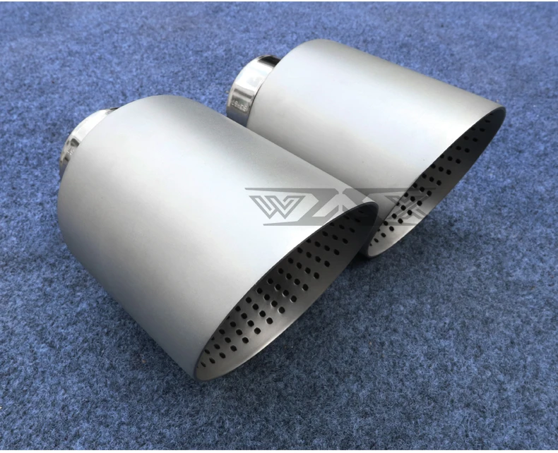Customized Stainless Steel Exhaust Tailpipe Baking Finish Drilled Exhaust Pipe Universal