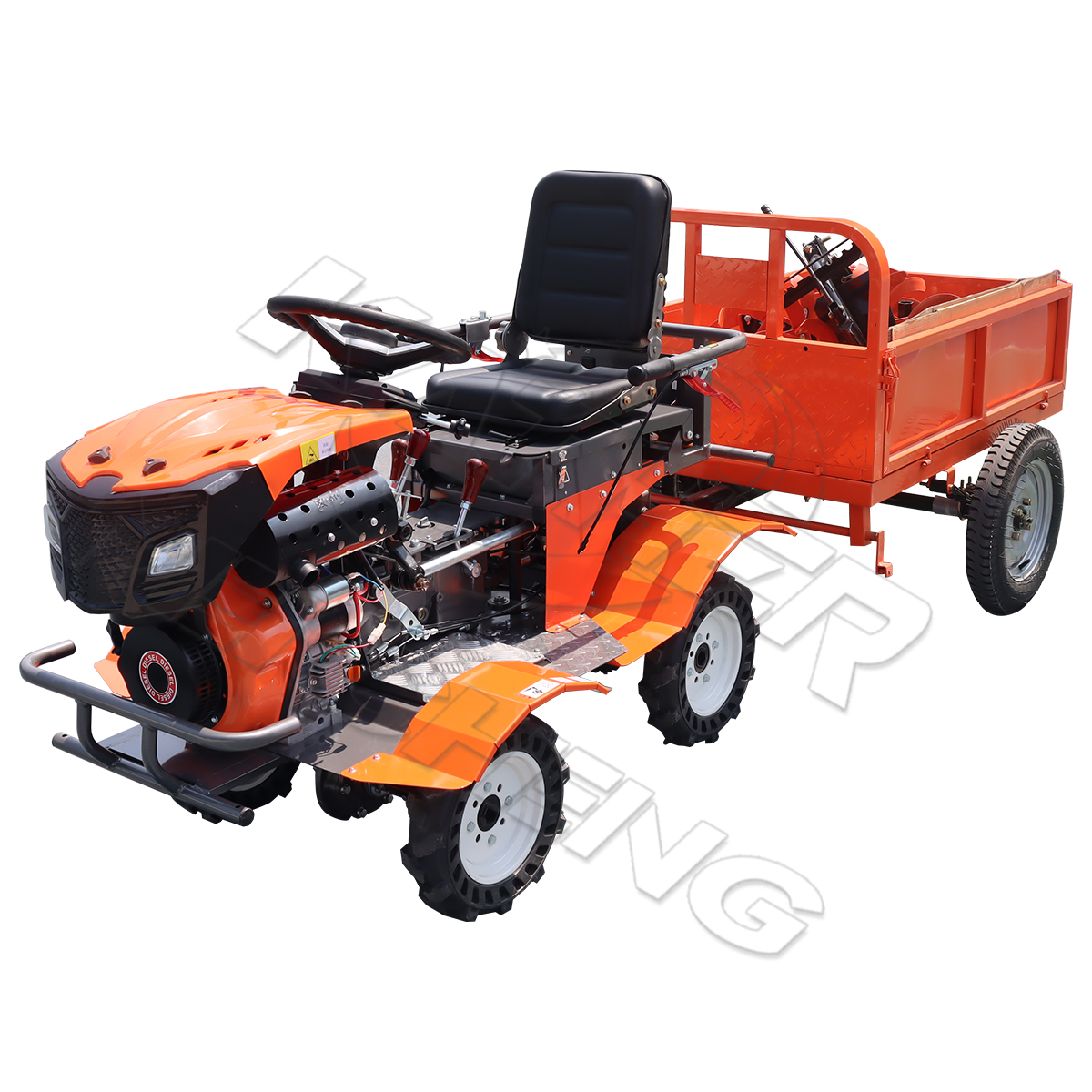 Hot Sale Diesel Ride-On Cultivators Four-Wheel Drive 10hp 13hp 15hp Rotary Tillage Weeding Plowing Farmland Orchard Motoculteur