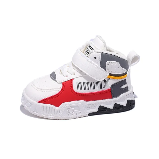 Autumn Winter Children Outwear basketball shoes leather Soft Sole Casual Shoes for Kids High-Top Basketball Sneakers for Boys