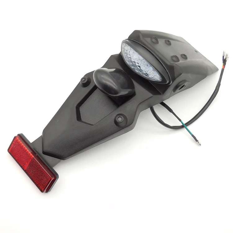 LEDナンバープレートライト付きバイク用リアマッドガード ブレーキライト オートバイ用マッドガードテールライト 12V リアマッドガード  LEDブレーキストップランプ ナンバープレートライト オフロードバイク用 ブレーキライト | ブレーキライト | 車＆バイク オートバイ用 ... オートバイ用リアナンバープレートマウントホルダーとテールライトテールライトランプリアマッドガード 50 3KJ CY50 1992-