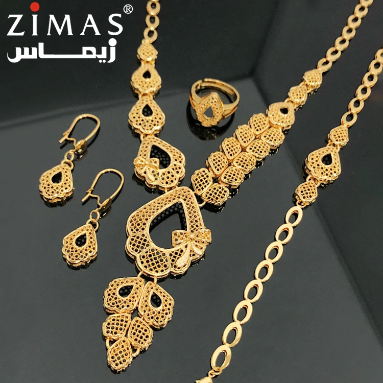 Dubai Gold Plated Bridal Jewelry Set African Gold Plated Jewelry Whole Gold Choker Party Gift